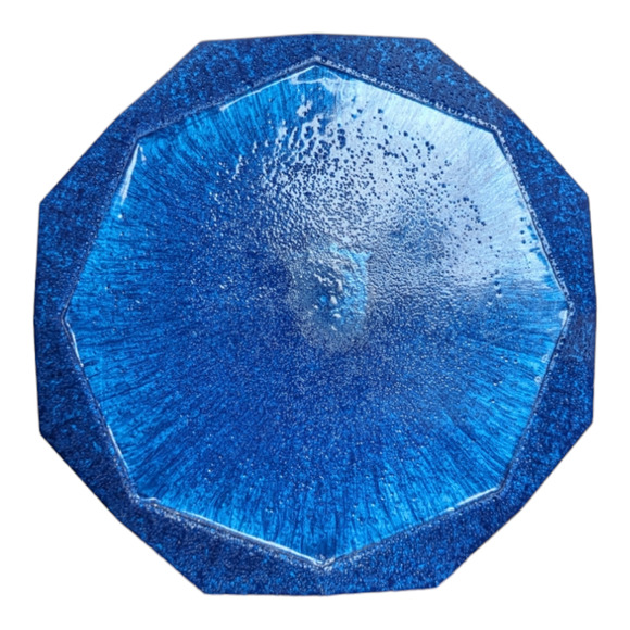 Epoxy Ashtray Custom Metallic Blue - Picture 5 of 5